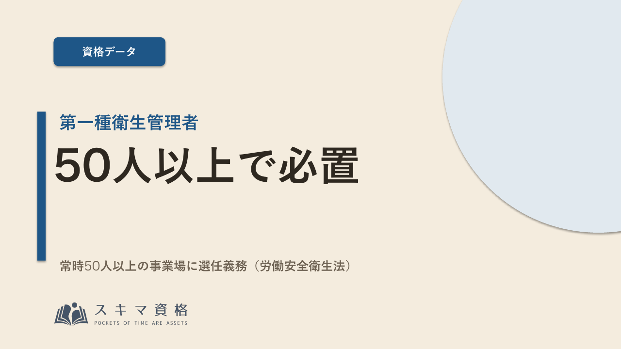 第一種衛生管理者を取るメリットとは——50人以上の事業場に必須の「必置資格」