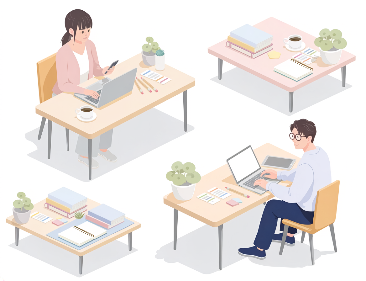 スキマ時間で学ぶ学生たち